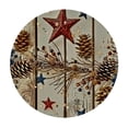 thumbnail image 4 of nygtbtfer 4th of July Round Fitted Tablecloth with Elastic Edge Stars Flag Patio Table Cover Cloth Rustic Round Tablecloth for Party Indoor Outdoor 38-42, 4 of 8
