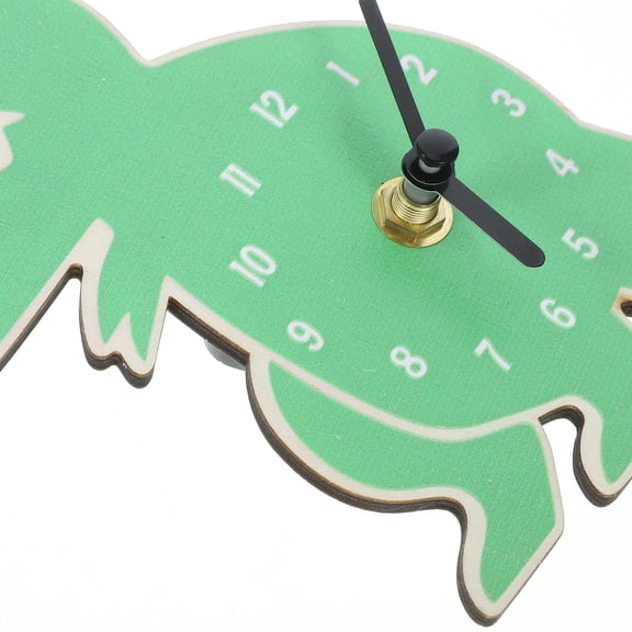 Silent Wall Clock for Room Dinosaur Shaped Children's Room Decor 1 Set