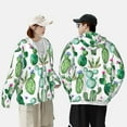 thumbnail image 6 of Daiia Cactus Plants1 UPF 50+ Sun Protection Hoodie Jacket Lightweight Long Sleeve Sun Shirt for Women Men with Pocket Hiking Outdoor-Small, 6 of 9