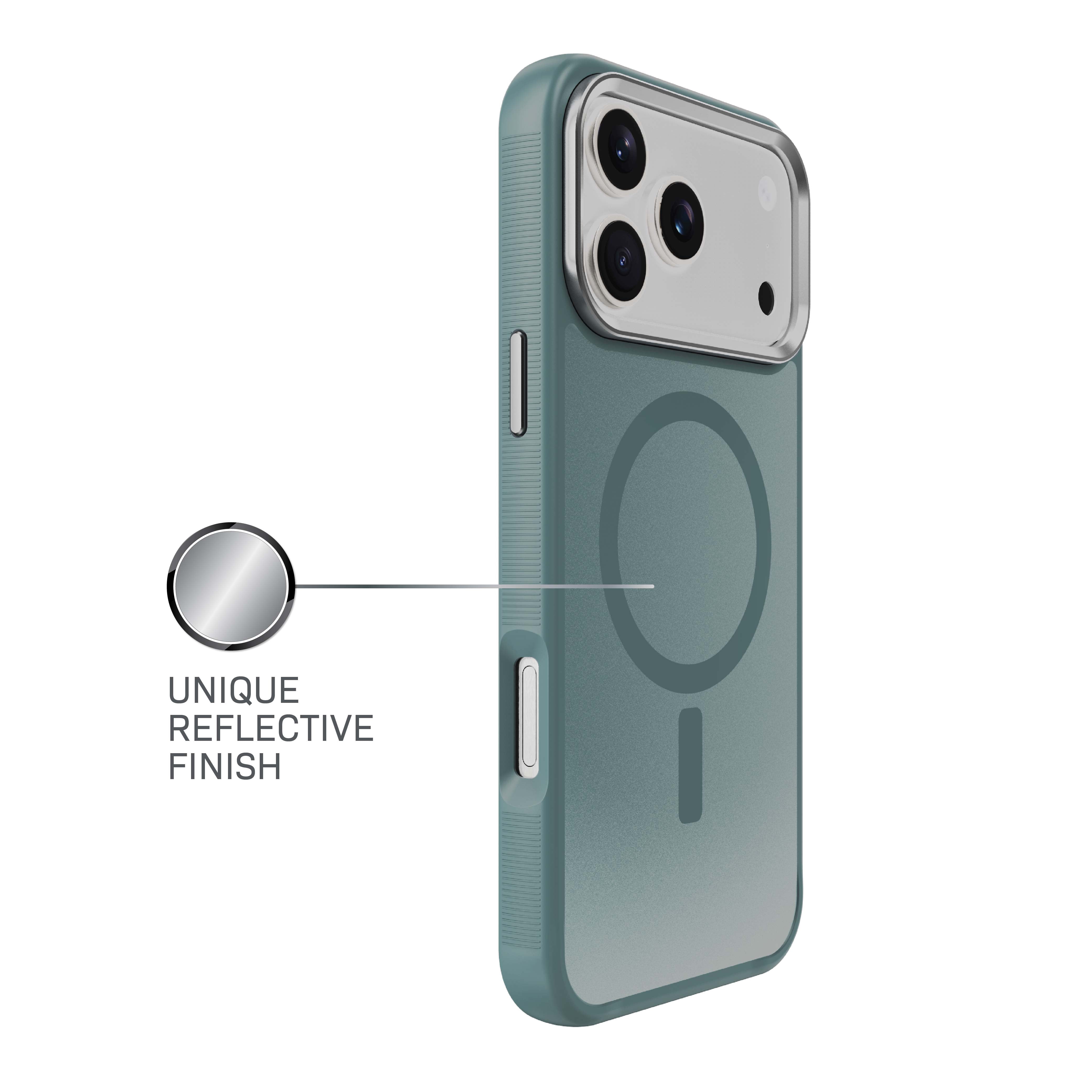 Body Glove Reflector Phone Case for iPhone 18 Pro Max / 17 Pro Max, MagSafe Compatible - Metallic Gray