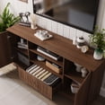 thumbnail image 2 of 63 in Farmhouse TV Stand for TVs up to 70 Inch, Modern Entertainment Center with Storage Drawer and Open Shelves, Shaker Door TV Console Media Cabinet for Living Room, Bedroom, Oak, 2 of 9