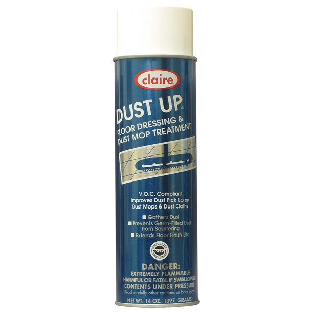 Claire 875 Dust up Dust Mop Treatment 14oz Aerosol Can, 12Pack