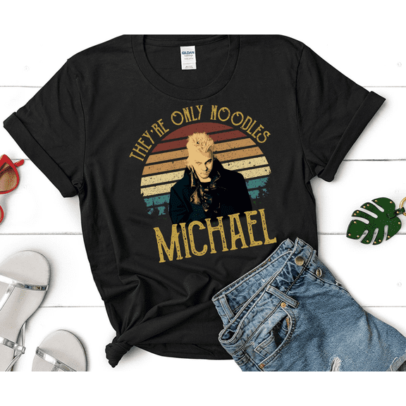 The Lost Boys Shirt, Kiefer Sutherland They're Only Noodles Michael Vintage T-Shirt, Movies Quote Unisex TShirt