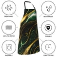 thumbnail image 5 of Kdxio Green Marble Apron with Pockets Adjustable Kitchen Aprons for Men Women Waterproof Aprons for Cooking,Drawing,Crafting, Baking Household Cleaning, 5 of 5