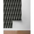 thumbnail image 3 of Harry & Grace Charcoal Pieced Diamonds Peel and Stick Wallpaper - 20.5 in. W. x 18 ft. L. Roll, 3 of 7