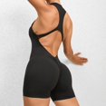 thumbnail image 6 of Women's Crisscross Backless Sports Romper Short Yoga Jumpsuit Activewear S-M, 6 of 6
