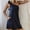 Navy, variant on Women Dresses Plus Dresses Solid Oblique Shoulder Strap Sexy Sleeveless Fashion Dresses Navy Trendy Skirt Size XL