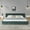 Blue Green Foam, variant on LHSHID King Chenille Upholstered Platform Bed with Headboard, Blue Green
