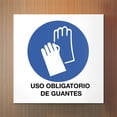 thumbnail image 2 of Señalamiento: "Uso obligatorio de guantes", azul y blanco. Plástico estireno calibre 40, medidas: 20 x 20 cm, para interiores. Higiene y prevención en el trabajo. Letrero, Señal informativa cuadrada., 2 of 5