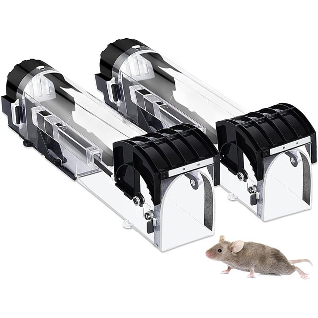 Pedal de activación sensible para roedores pequeños, cerradura de puerta instantánea para espacios habitables más grandes, adecuada para interiores y exteriores, jaula reutilizable de fácil limpieza,