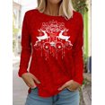 thumbnail image 1 of Navidad Mujer Manga larga Otoño Y2k Harajuku Ropa de calle Ropa casual diaria Patrón de alce de mujer grande, 1 of 4