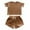 Brown, variant on Toddler Kids Baby Boys Girls 2 Piece Tracksuit Summer Outfits Solid Short Sleeve T Shirt With Shorts Set Girls 3 Sunflower Baby Girl Clothes 4 Yr Old Girl Clothes Baby Girl Clothes for Women Giraffe