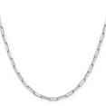 thumbnail image 2 of 925 Sterling Silver 3.1mm Sparkle-Cut Paperclip Chain Necklace 16 Inch Chain Necklace for Women and Men, 2 of 2