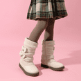 thumbnail image 2 of BURUDANI Girls Mid-Calf Winter Snow Boots Faux-Fur Lined Cold-Weather Shoes, 2 of 5