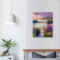 thumbnail image 4 of Canvas Print Wall Art Window View Purple Sunset Cloud Sky Lavender Flower Wilderness Nature Photography Realism Scenic Landscape Colorful Multicolor for Living Room, Bedroom, 4 of 5