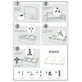 thumbnail image 7 of Ottomanson Spirit Sleeper Loveseat, Gray Microfiber, 7 of 7