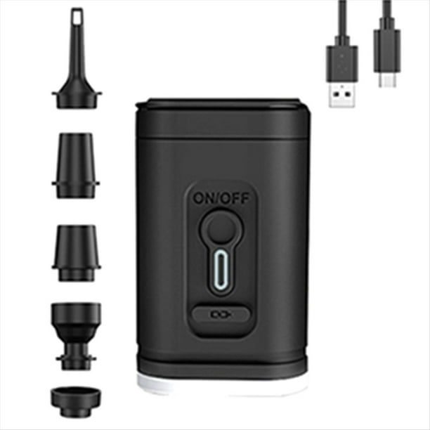 Bomba de Aire Eléctrica con Luces Compresor de Aire Inalámbrico Infladoras/Desinfladoras con Carga USB para Acampar Al Aire Libre -A