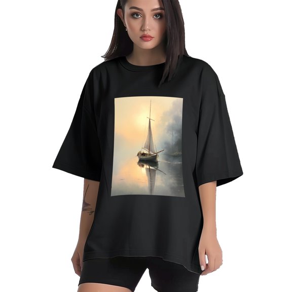 Plus Size Shirt for Women Black Tops for Women Short Sleeves Shirt for Women Ship T Shirt Crewneck Shirt for Women XS