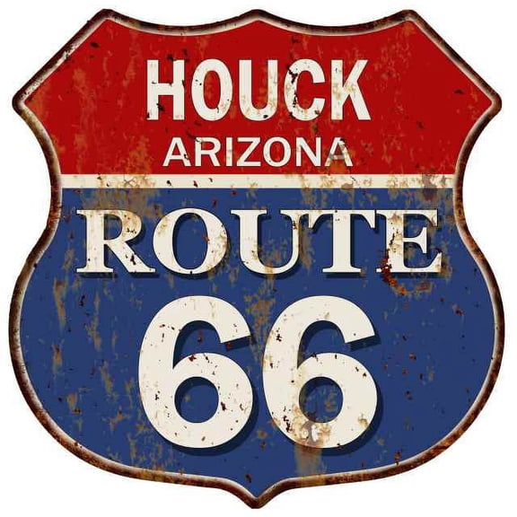 HOUCK, ARIZONA Route 66 Shield Metal Sign Man Cave Garage 211110013002