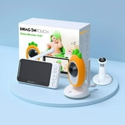 Dragon Touch Video Baby Monitor, W/ 4.3" Display, Cameras, Tilt & Zoom Wide Range Night Vision