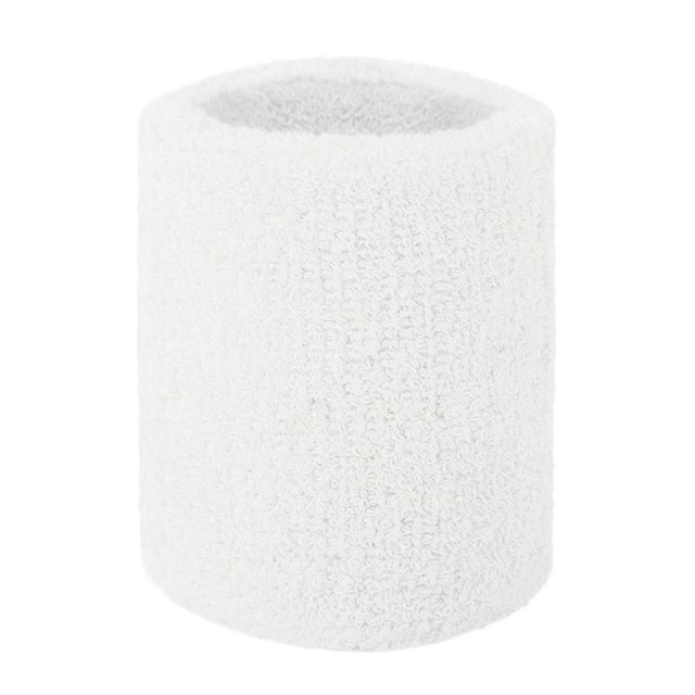 GOGO 100 Pieces Sports Wristbands Terry Cloth Sweatbands 3 Inches White