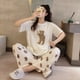 thumbnail image 1 of Pijamas De Verano Para Mujeres Adultos , Pantalones De Manga Corta De Las , Dulce Y Lindo De Dibujos Animados Coreano Servicio A Domicilio Traje 2/pce Conjunto, 1 of 4