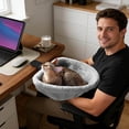 thumbnail image 4 of Mozhitti Cat Bed Desk Bed Cat Space Saving Soft Nest Desk With And Breathable Mesh Foldable Comfortable Resting Place For Small And Medium, 4 of 4