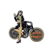 Harley-Davidson Vintage Sweater Babe Pin, Silver Finish, 2 x 2 inches 258193, Harley Davidson