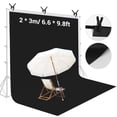 thumbnail image 2 of 6.6 * 9.8ft Bi-Color Photography Backdrop Background Screen Washable Polyester-Cotton with 3pcs Backdrop Clamps, 2 of 8