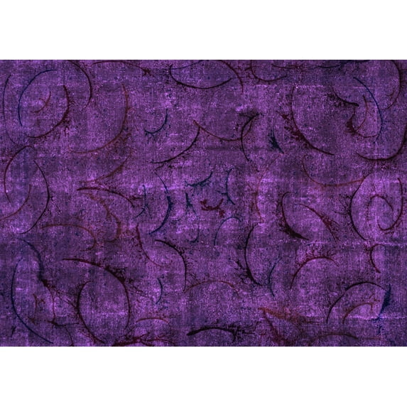 Ahgly Company Indoor Rectangle Abstract Purple Modern Area Rugs, 5' x 8'