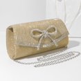thumbnail image 3 of Bolso de mano Trisapu Bow Evening Sparkly Rhinestone Gold para mujer, 3 of 8