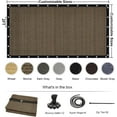 thumbnail image 4 of NAWAY 90% Sun Shade Cloth 4'x8' Outdoor Pergola Shade Cover Canopy with Grommets UV Block Privacy Screen for Patio, Backyards, Outdoor, Carport, Garden, Mocha, 4 of 6