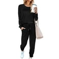 thumbnail image 1 of UVN Sweatsuit Sets for Women 2 Piece Lounge Set Loose Jogger Sets Fall Outfits Sets Solid Tracksuits with Pockets, 1 of 5