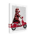 thumbnail image 2 of Trademark Fine Art 'Sock Monkey On Moped' Canvas Art by Fab Funky, 2 of 3
