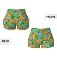 thumbnail image 5 of Lsque Pineapple Pattern High Waisted Biker Shorts for Women-Tummy Control Fitness Athletic Workout Running Yoga Gym Shorts,Moisture-Wicking-, 5 of 9