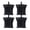 S, variant on Canopy Stabilizer Bags 4 Pack for Camping Shelter Bases, Fillable Black Weight Sacks with Front Webbing Strap Detail