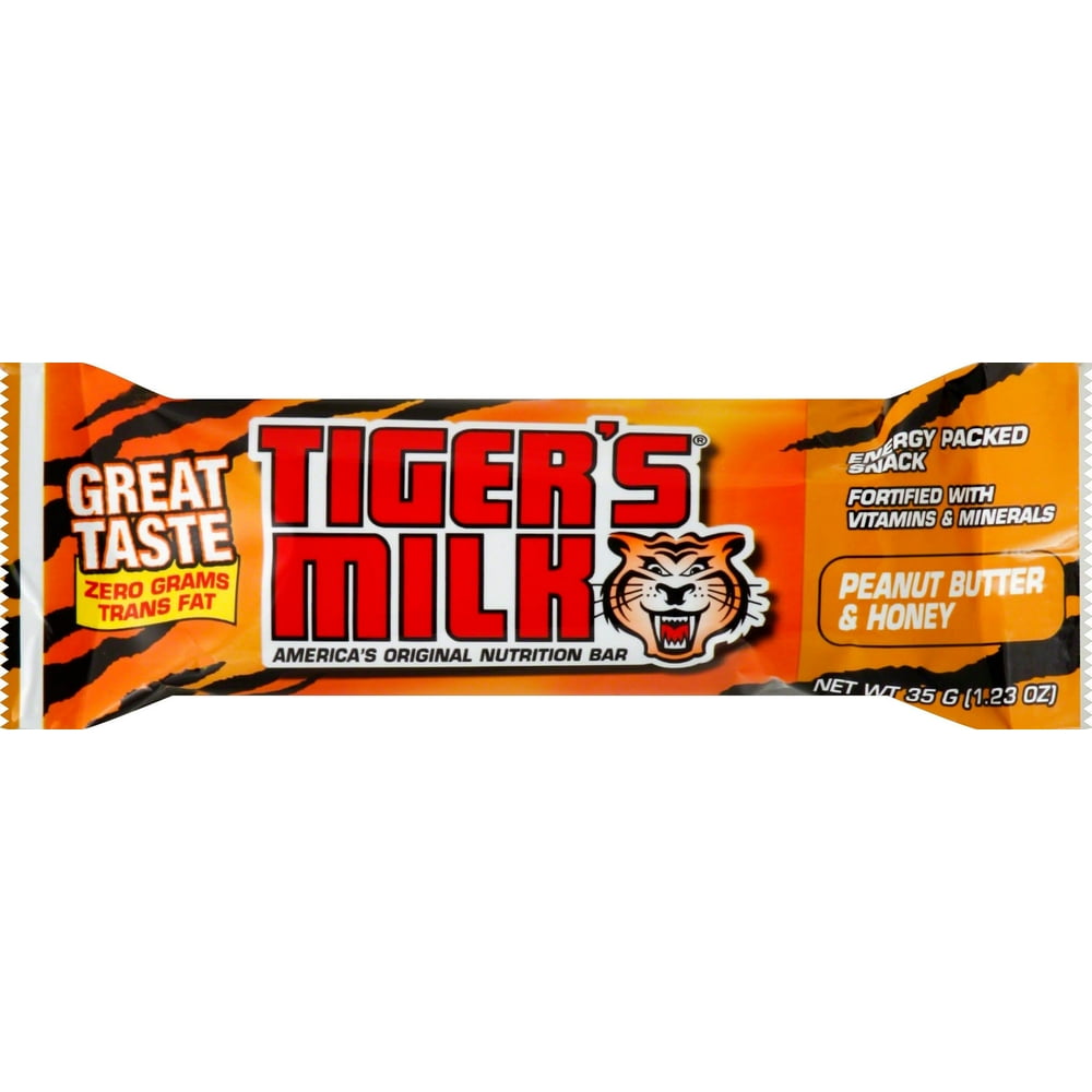 4 Pack - Tiger's Milk Energy Bar with Protein, Peanut Butter and Honey