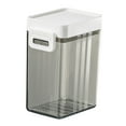 thumbnail image 2 of Contenedor de cereales con cuchara de 5 g, organizador para refrigerador, caja de almacenamiento transparente hermética gris 600ml, 2 of 9