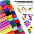 thumbnail image 2 of CandWuom 360 Pieces Pipe Cleaners 30 Assorted Colored Chenille Stems for Art and Crafts, Children’s Craft Supplies (6 mm x 12 inch), 2 of 7