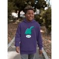 thumbnail image 2 of Cute Green Dino Hoodie Juniors -Image by Shutterstock,  Medium, 2 of 4
