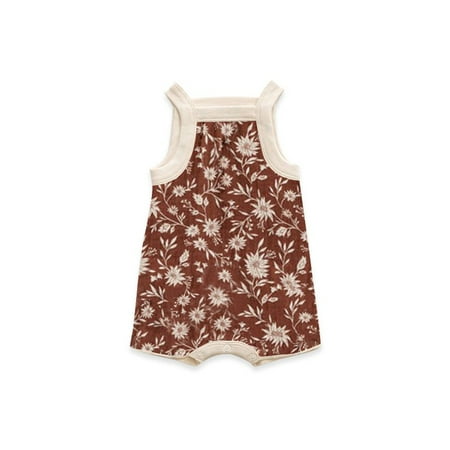 

Booker Baby Girl Romper Floral Sleeveless Outsie Bodysuit Romper Jumpsuit Clothes Cotton 6-12 Months