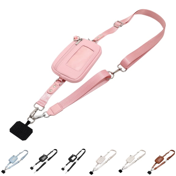 ibiyuan Anti Theft Crossbody Bag Womens Adjustable Crossbody Phone Lanyard Strap with Matching Wallet, Detachable Clip On Phone Purse Shoulder Strap Mom Gifts