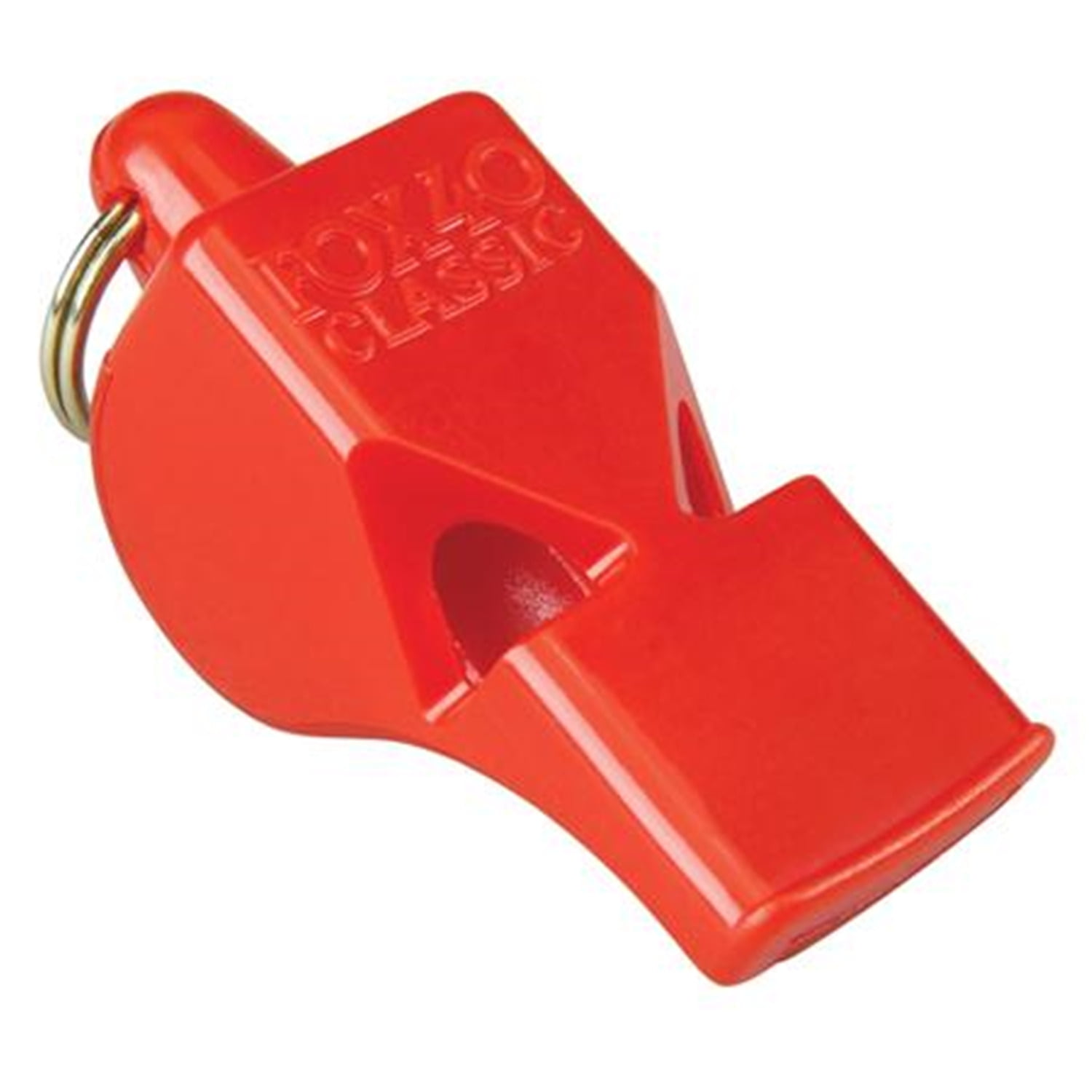Fox 40 Classic Safety 3-Chamber Pealess Whistle, Red