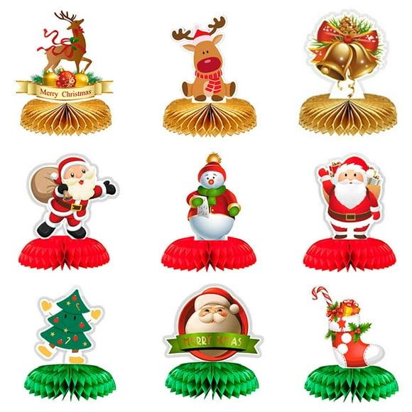 Colgantes Navideños MerryClaus 36 Pzas de15x18cm 15cm Ø Papel de Seda. VentDepot MXRRS-004