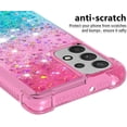 thumbnail image 4 of case for Samsung Galaxy A32 4G（Not 5G） Women Case,Creativity Clear Gradient Quicksand Glitter Flowing Liquid Floating TPU Case Bling Diamond Sparkle Cover for Samsung Galaxy A32 4G JB Powder Blue, 4 of 14