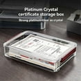 thumbnail image 5 of A4 Transparent Storage Box Portable Plastic Document Stationery Jewelry Storage Case School Home Office Supplies, 5 of 5
