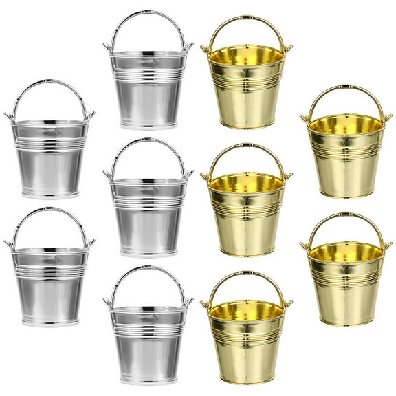 10 Pcs Snack Bucket Buckets Plastic Candy Home Décor Party Goodies Festival Storage
