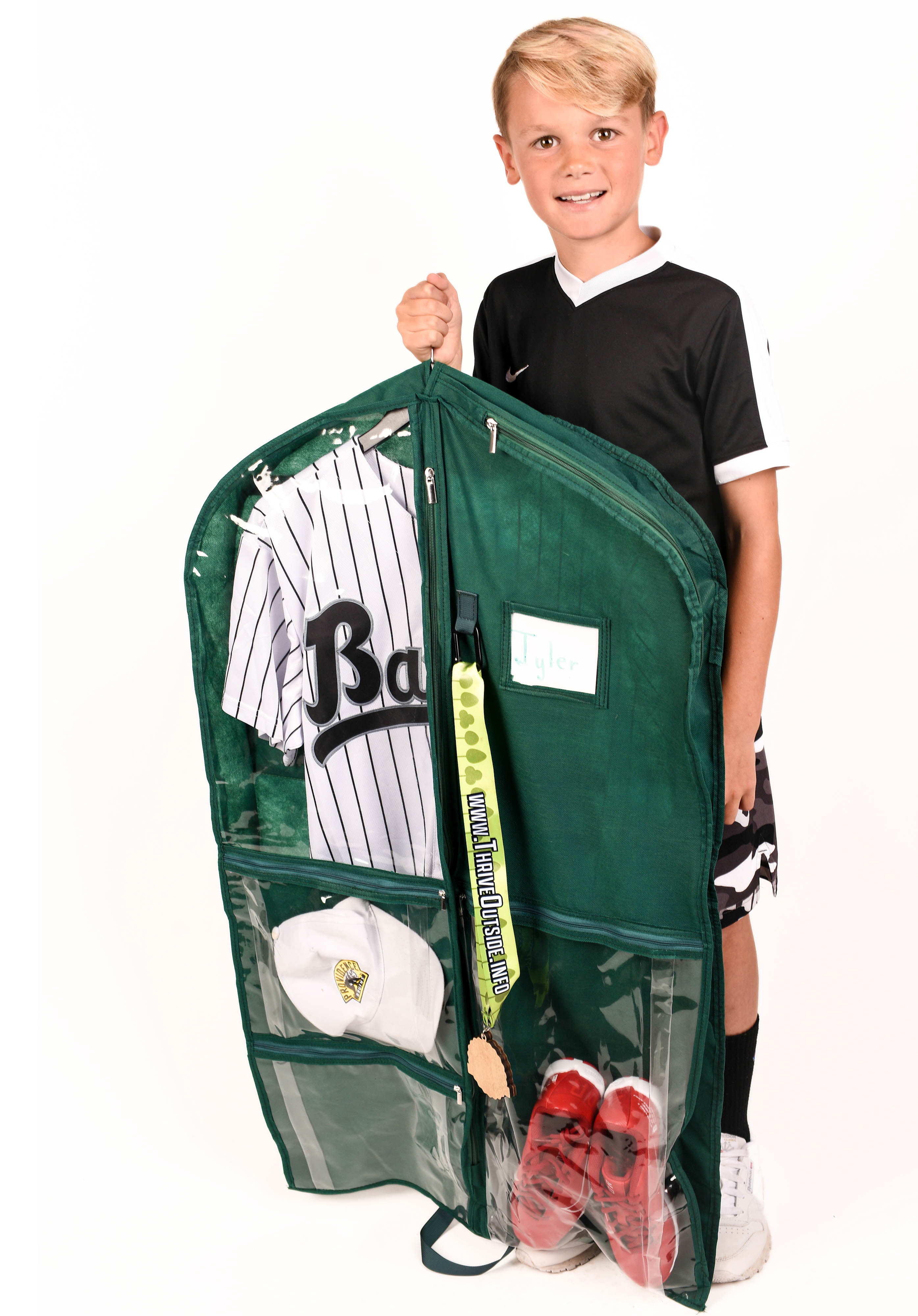Kendall Country Dance Garment Bag Costume Organizer for Dancers, Beauty Pageants, Sports, Gymnasts, Figure Skaters, Travel and more - Forest Green 40 inch Long