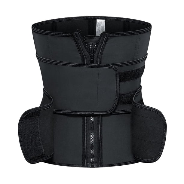 Entrenador de cintura Forma Cinturón Corsé Cintura Faja Correa con cremallera Fitness Cintura Soporte Banda Entrenador abdominal para Negro Sunnimix Cinturón de entrenamiento de cintura