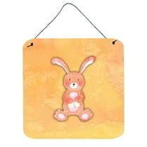 Carolines Treasures BB7383DS66 Rabbit Watercolor Wall or Door Hanging Prints 6HX6W multicolor